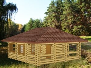 Деревянные бани площадью до 50м2